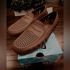 Men's Floafers Size 9 Driftwood Brown Coconut Country Club Driver Shoes NWT